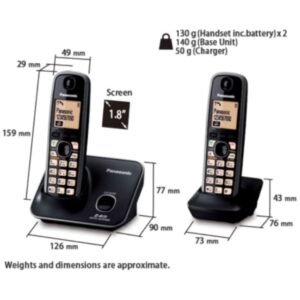 Panasonic KX-TG3712 Digital Cordless Phone – 2 Handsets